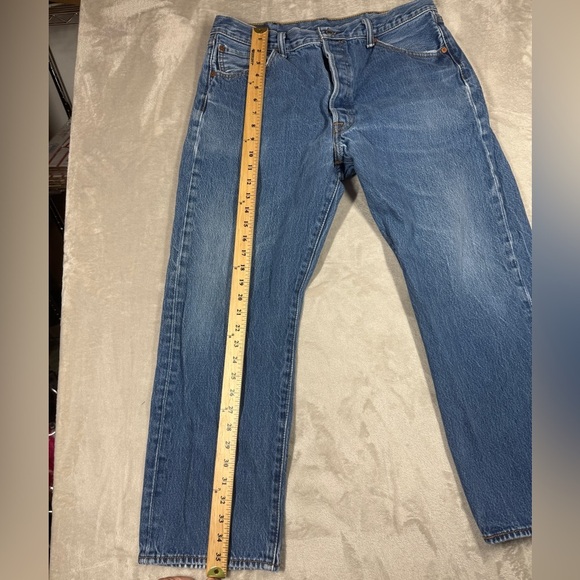 Levi’s Men’s 501 Original Shrink to Fit Button Fly Men’s Straight Blue Jeans 38 - Picture 13 of 16